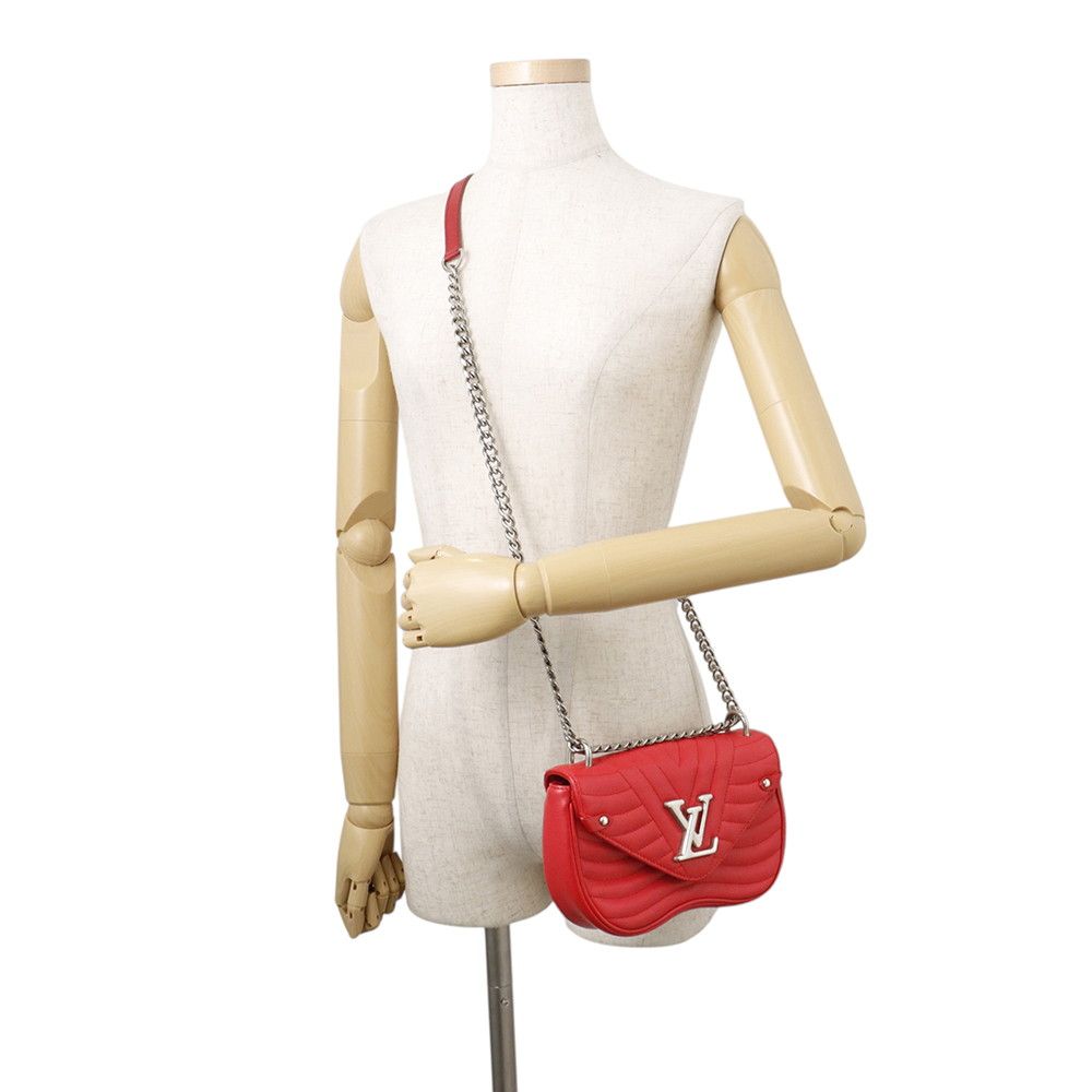 Louis Vuitton Chain Shoulder Bag Leather New Wave PM — view 6
