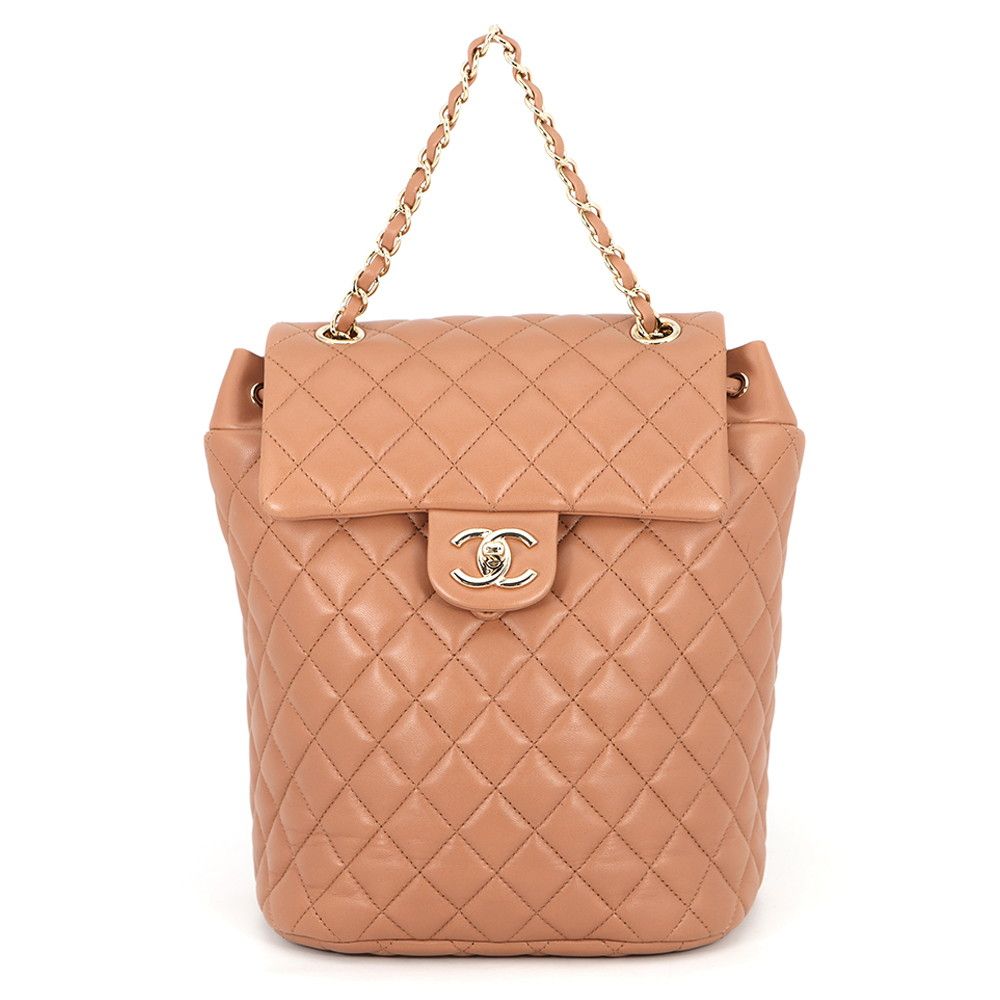Chanel Backpack Quilted CC Logo Lambskin