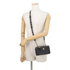 Chanel Chain Shoulder Bag Vanity Quilted CC Logo Lambskin Black — view 4