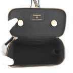 Chanel Chain Shoulder Bag Vanity Quilted CC Logo Lambskin Black — view 5