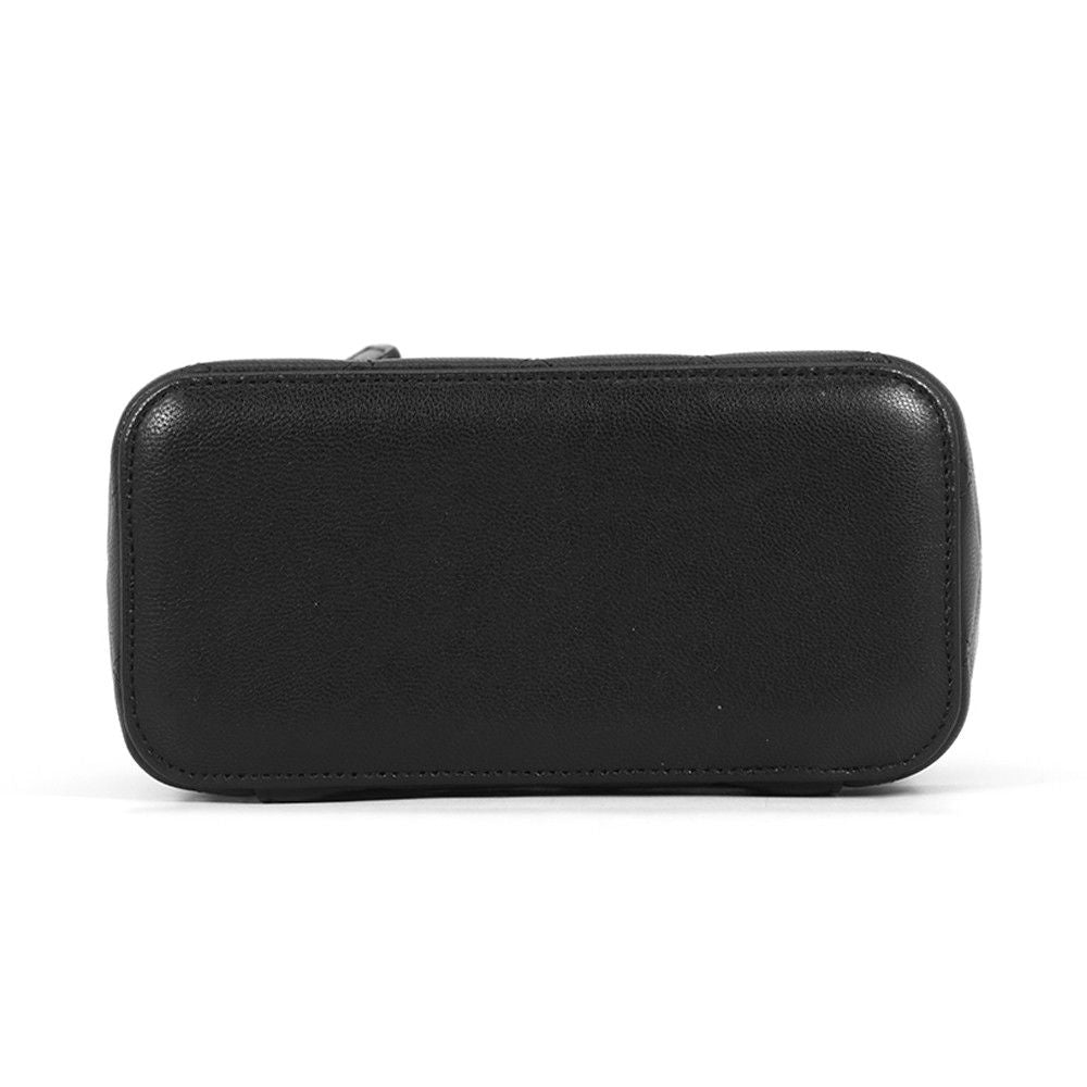 Chanel Chain Shoulder Bag Vanity Quilted CC Logo Lambskin Black — view 3