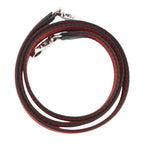 Hermes Shoulder Strap Bandouliere Sangle Cordage Rouge Ache Black Silver — view 3