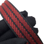 Hermes Shoulder Strap Bandouliere Sangle Cordage Rouge Ache Black Silver — view 7