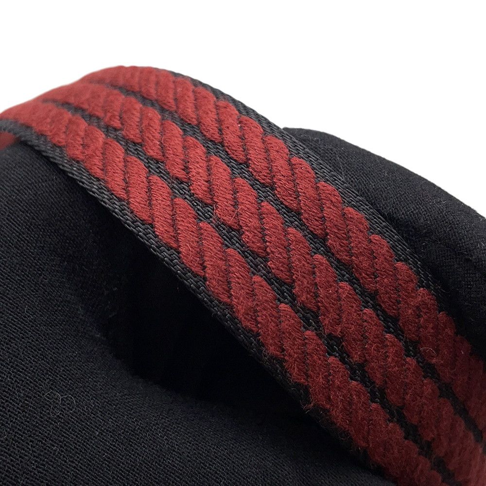 Hermes Shoulder Strap Bandouliere Sangle Cordage Rouge Ache Black Silver — view 6