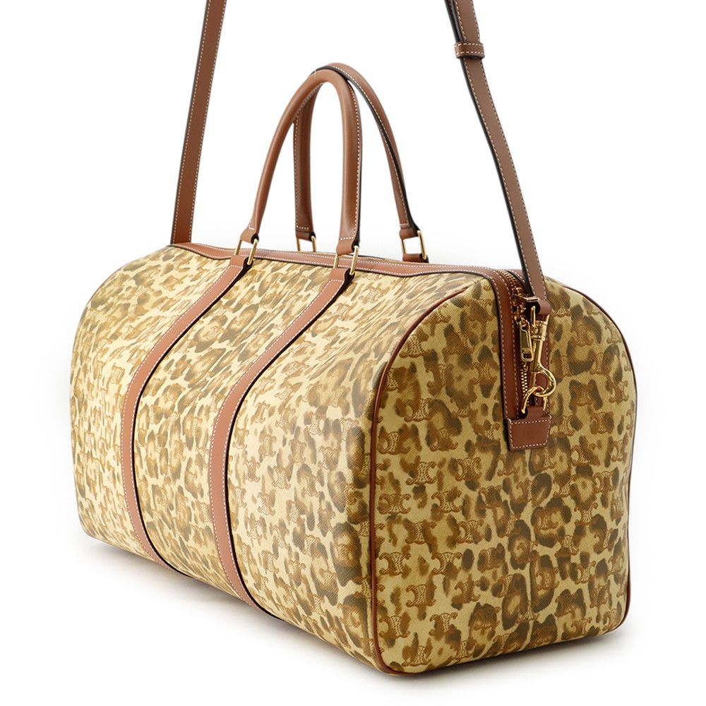 Celine Boston Bag Leopard Triomphe Leather 2-Way — view 2