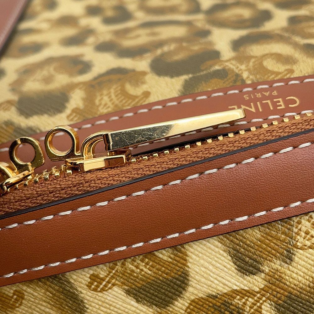 Celine Boston Bag Leopard Triomphe Leather 2-Way — view 6