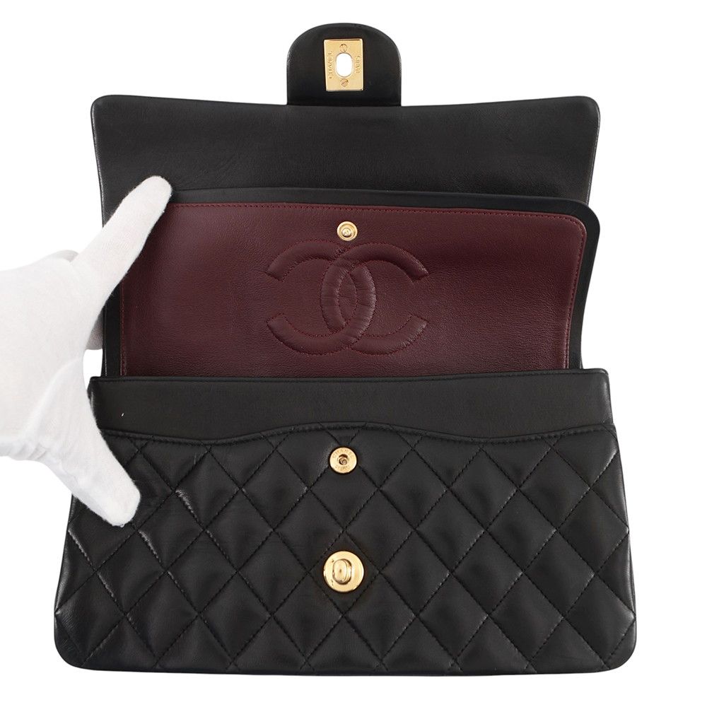 Chanel Chain Shoulder Bag Quilted 25 CC Logo Lambskin Double — view 6
