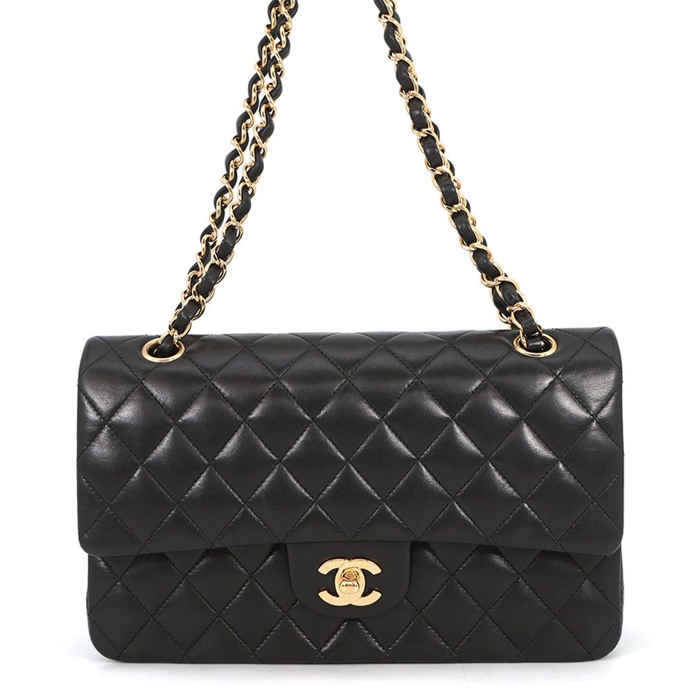 Chanel Chain Shoulder Bag Quilted 25 CC Logo Lambskin Double
