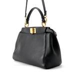 Fendi Peekaboo Mini Leather 2-Way Shoulder Bag Black — view 2