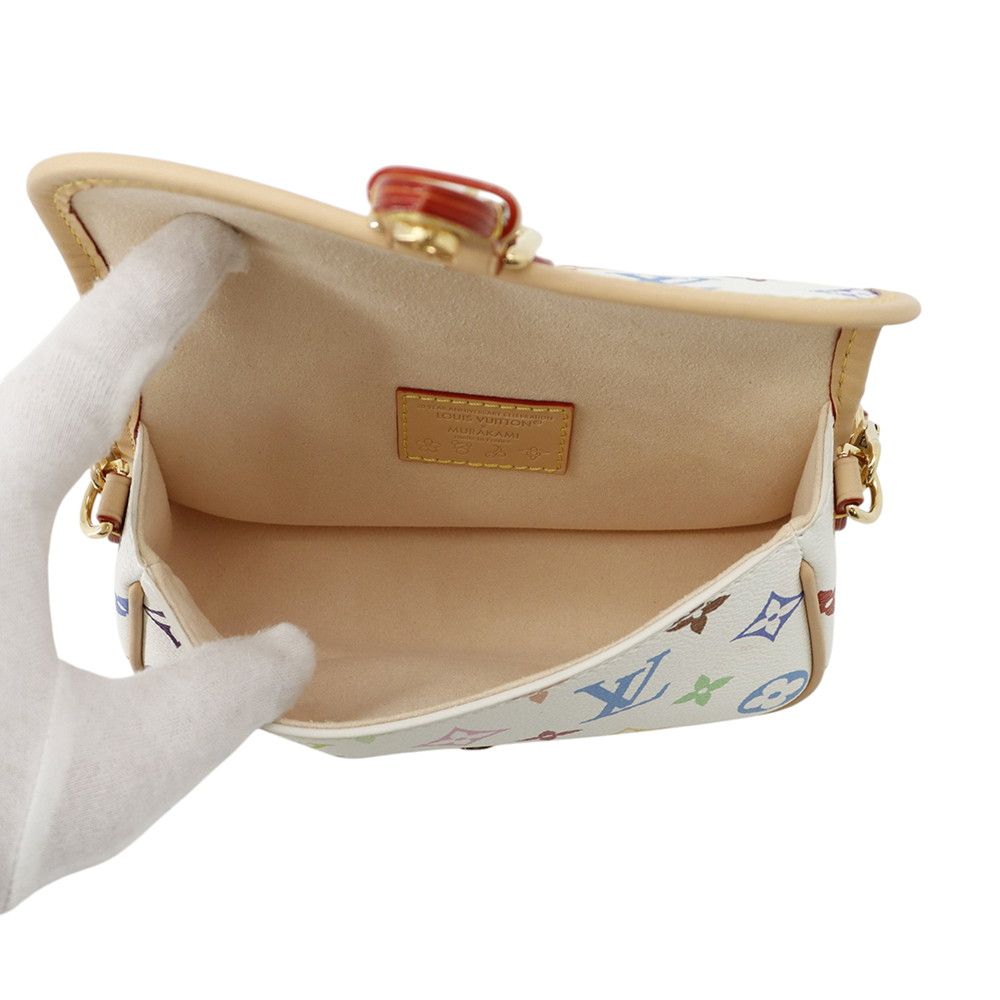 Louis Vuitton Handbag Monogram Multicolor LV TM Nano Diane Bag 2-Way White — view 6