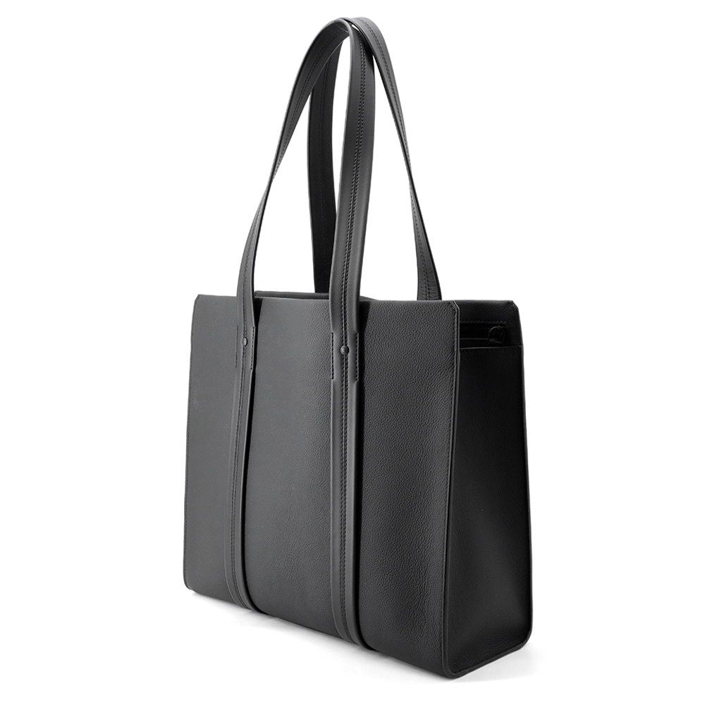 Louis Vuitton Tote Gray Leather LV Aerogram Black — view 2