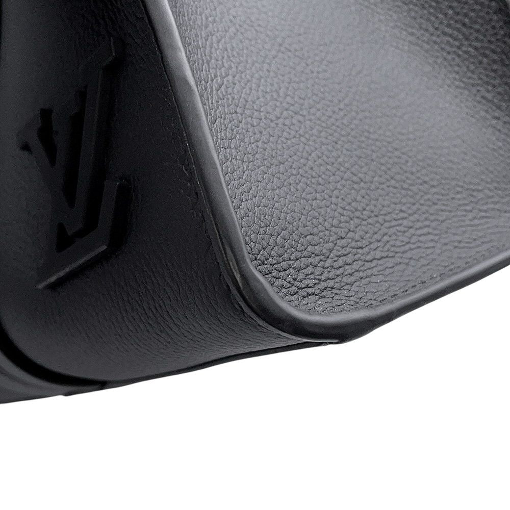 Louis Vuitton Tote Gray Leather LV Aerogram Black — view 7