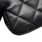 Chanel Chain Shoulder Bag Quilted CC Logo Lambskin Flap Black — view 8