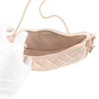Chanel Chain Shoulder Bag Quilted Small Hobo CC Logo Lambskin — view 5