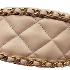 Chanel Chain Shoulder Bag Quilted Small Hobo CC Logo Lambskin — view 7