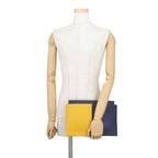 Hermes Clutch Nect Joan Ambre Blue Ankle Black Silver Color Box Calf — view 4