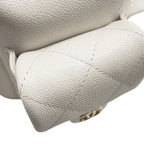 Chanel Backpack Quilted CC Logo Multi Pocket Caviar Leather White — view 8
