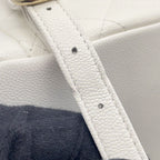 Chanel Backpack Quilted CC Logo Multi Pocket Caviar Leather White — view 9