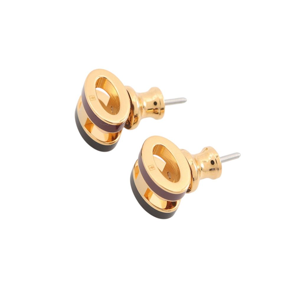 Hermes Earrings Mini Pop Lo Cover le Galaxy Gold Black — view 2
