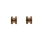 Hermes Earrings Mini Pop Lo Cover le Galaxy Gold Black