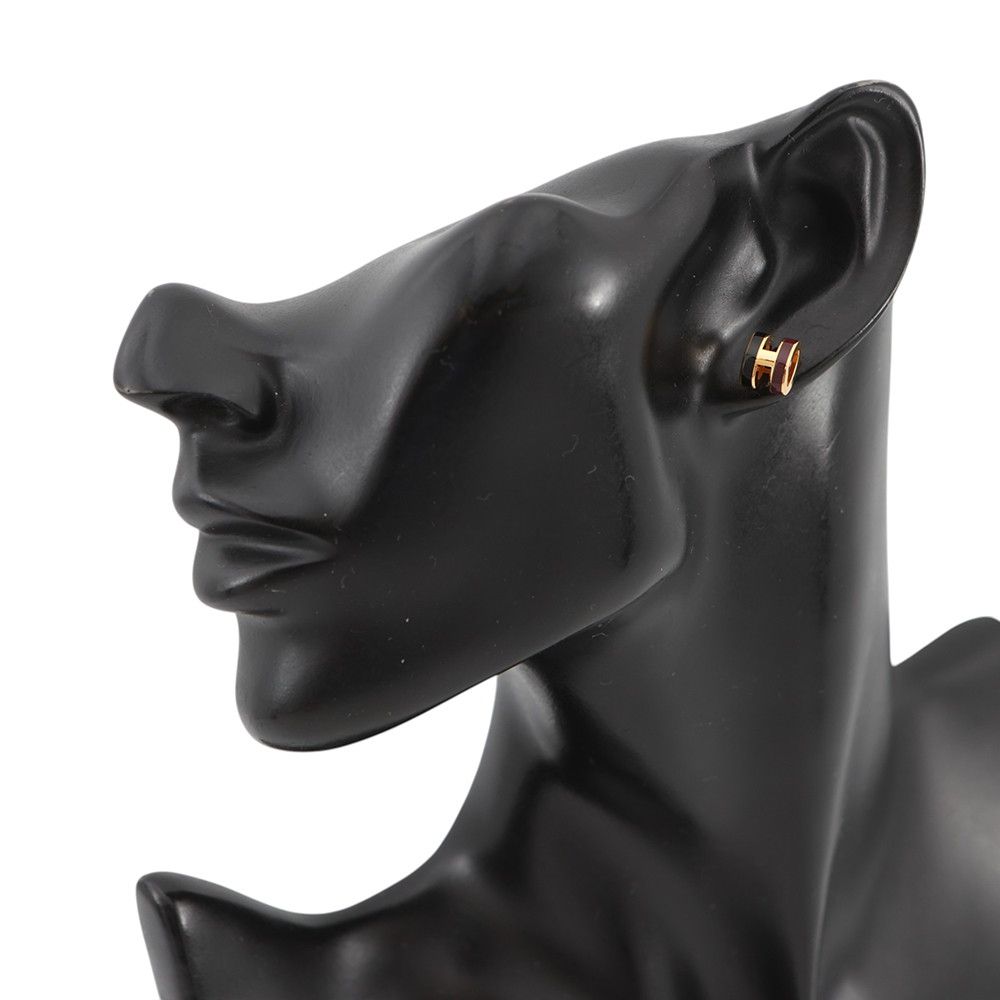 Hermes Earrings Mini Pop Lo Cover le Galaxy Gold Black — view 4