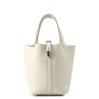Hermes Handbag Picotin Lock PM Cles Silver Taurillon Clemence Tote