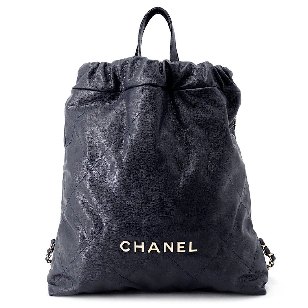 Chanel Backpack 22 Large Caviar Leather