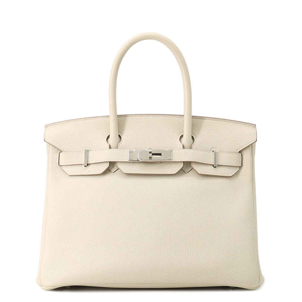 Hermes Birkin 30 Cles Silver Togo Handbag