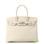 Hermes Birkin 30 Cles Silver Togo Handbag