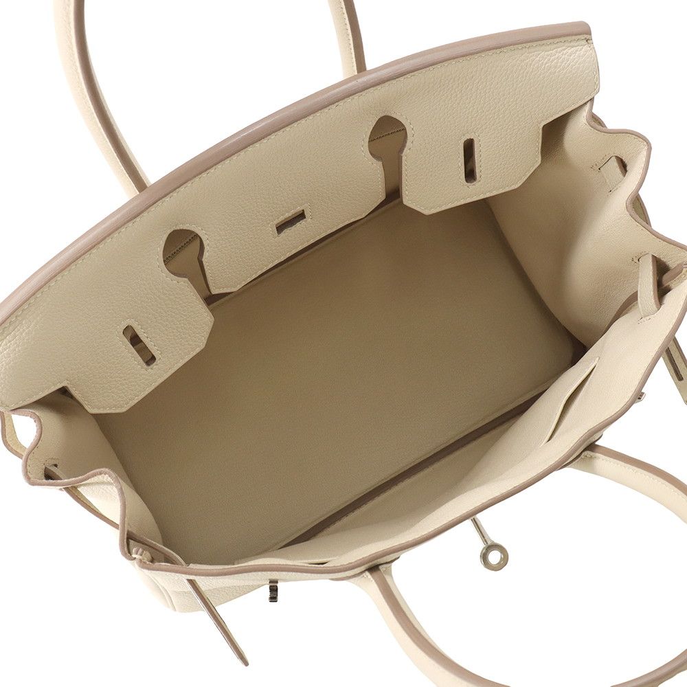 Hermes Birkin 30 Cles Silver Togo Handbag — view 5
