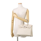 Hermes Birkin 30 Cles Silver Togo Handbag — view 4