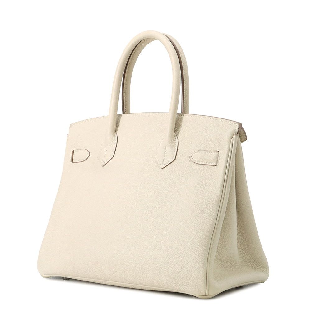 Hermes Birkin 30 Cles Silver Togo Handbag — view 2
