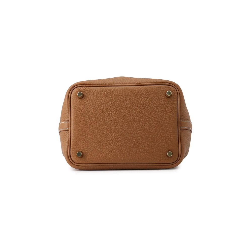 Hermes Handbag Picotin Lock PM Gold Taurillon Clemence Tote — view 3