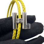 Hermes Bracelet Tourni Tresse Lime Silver Swift T4 — view 6
