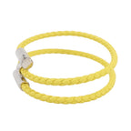 Hermes Bracelet Tourni Tresse Lime Silver Swift T4 — view 2