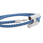 Hermes Bracelet Turni Tresse Blue Tie Silver Swift — view 5