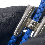 Hermes Bracelet Turni Tresse Blue Tie Silver Swift — view 6