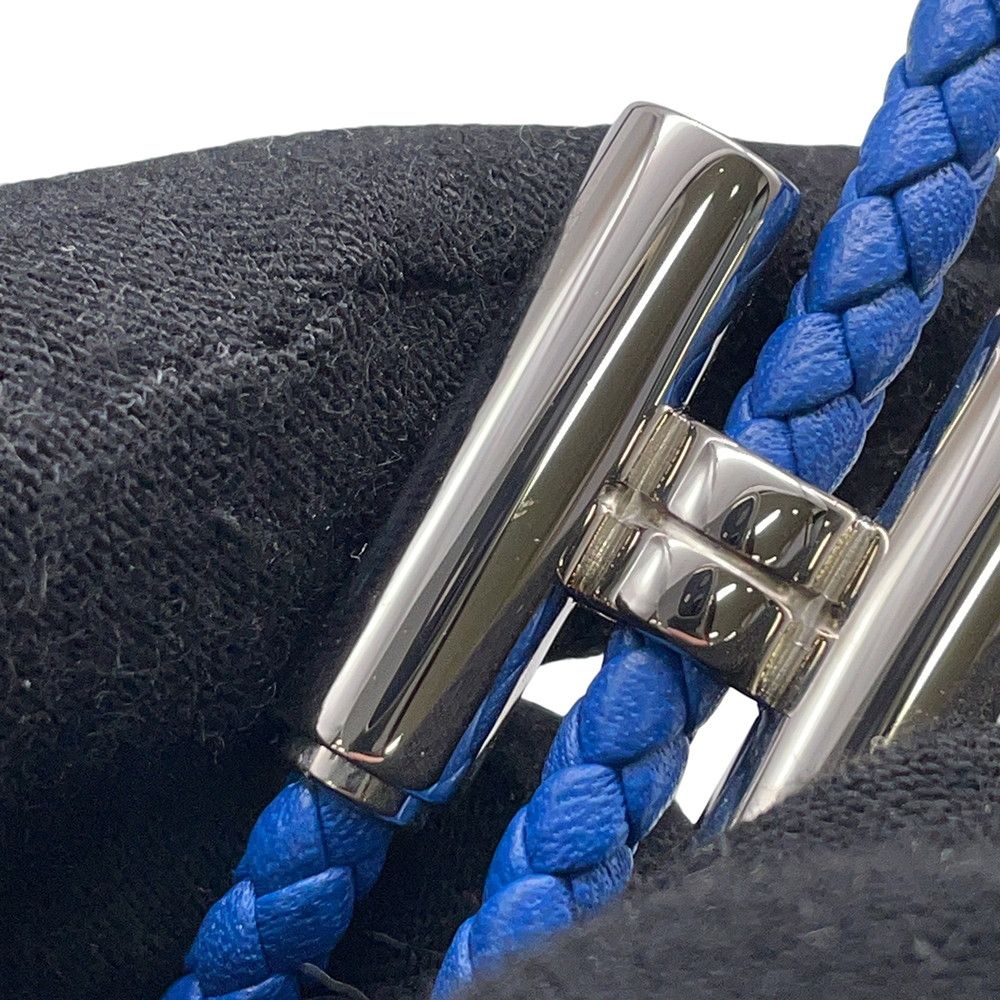 Hermes Bracelet Turni Tresse Blue Tie Silver Swift — view 6