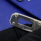 Hermes Wallet Kelly Long Blue Electric Silver Epsom — view 9