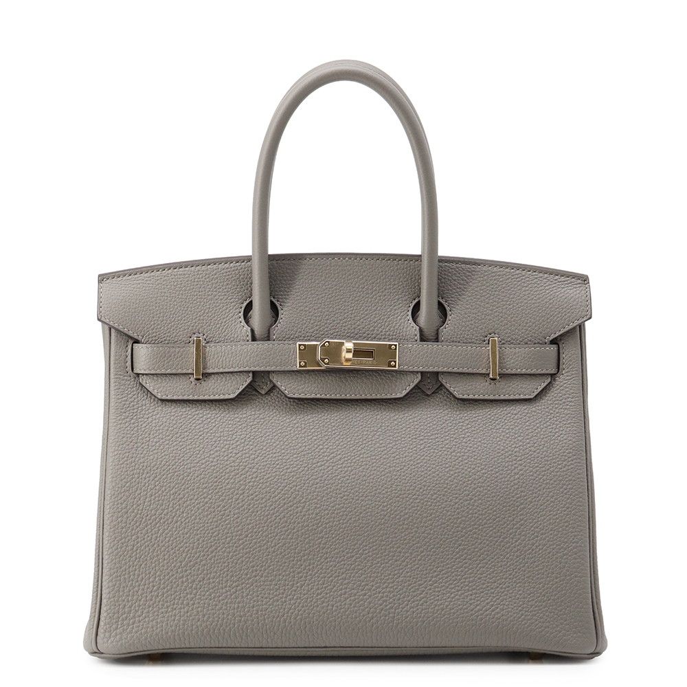 Hermes Birkin 30 Grimeia Champagne Gold Togo Handbag