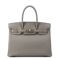 Hermes Birkin 30 Grimeia Champagne Gold Togo Handbag