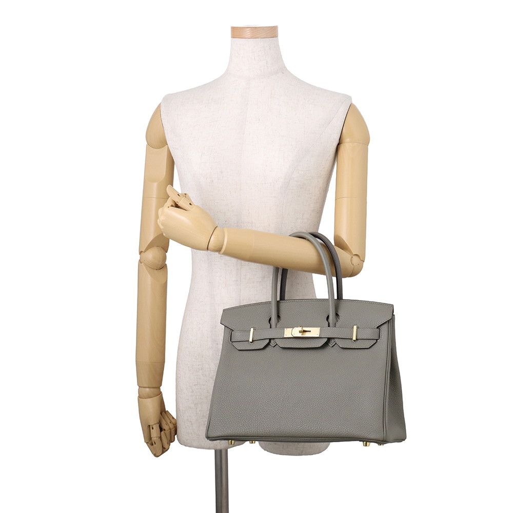 Hermes Birkin 30 Grimeia Champagne Gold Togo Handbag — view 4