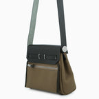 Hermes Shoulder Bag Herbag Zip Mini Vert Olive Khaki Silver Toilet Military — view 2