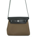 Hermes Shoulder Bag Herbag Zip Mini Vert Olive Khaki Silver Toilet Military