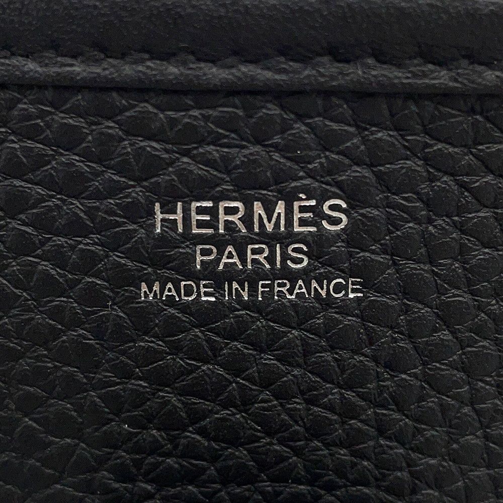 Hermes Shoulder Bag Evelyne 3 PM Black Silver Taurillon Clemence — view 9