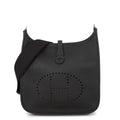 Hermes Shoulder Bag Evelyne 3 PM Black Silver Taurillon Clemence