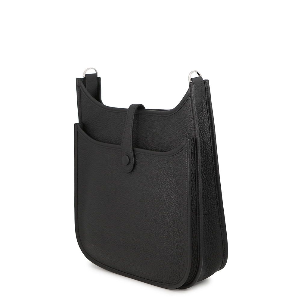 Hermes Shoulder Bag Evelyne 3 PM Black Silver Taurillon Clemence — view 2