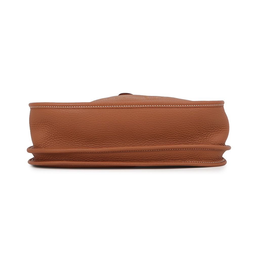 Hermes Shoulder Bag Evelyne 3 PM Gold Silver Taurillon Clemence — view 3