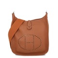 Hermes Shoulder Bag Evelyne 3 PM Gold Silver Taurillon Clemence