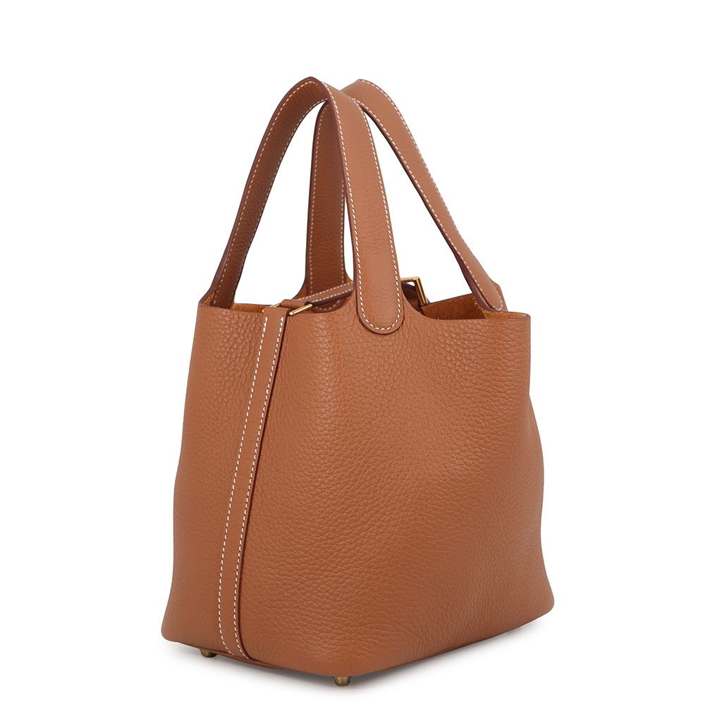 Hermes Handbag Picotin Lock PM Gold Taurillon Clemence — view 2